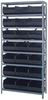 Open Shelving, 8Shelves, 21Bins, Black; Shelving Unit Type Quantum Storage - 44AC8853 - Newark, An Avnet Company