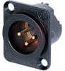 RECEPTACLE DLX SERIES 3 PIN MALE - SOLDER - BLACK/GOLD - 70088370 - Allied Electronics, Inc.