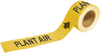 Brady Pipe Markers-To-Go B-736 Yellow Plastic Self-Adhesive Pipe Marker - 2 in Height - 12 in Length - Printed Msg = PLANT AIR - 73916 - 754473-73916 - R. S. Hughes Company, Inc.