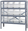Open Shelving, 4Shelves, 24Bins, Clear; Shelving Unit Type Quantum Storage - 42AC8686 - Newark, An Avnet Company