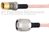 Snap-On BMA Jack to TNC Male Cable RG405 Type .086 Coax in 6 Inch - FMCA1605-6 - Fairview Microwave Inc.