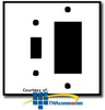 Leviton 2-Gang Midway Size Nylon Combination Wallplate - PJ126 - TelephoneStuff.com