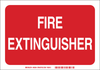 Brady B-302 Polyester Red Fire Equipment Sign - 10 in Width x 7 in Height - Laminated - TEXT: FIRE EXTINGUISHER - 60564 - 754473-60564 - R. S. Hughes Company, Inc.