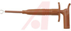 Clamp Clip, Insulated Plunger, Red, Right Angle - 70188691 - Allied Electronics, Inc.