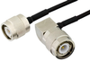 TNC Male to TNC Male Right Angle Semi-Flexible Precision Cable 18 Inch Length Using PE-SR405FLJ Coax, LF Solder, RoHS - PE39487-18 - Pasternack