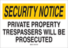 Brady B-401 High Impact Polystyrene Rectangle White Restricted Area / No Trespassing Sign - 20 in Width x 14 in Height - 95488 - 754476-95488 - R. S. Hughes Company, Inc.