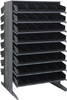 2 Side Sloped Rack, 16Shelves, 80Bin/blk; Shelving Unit Type Quantum Storage - 44AC6339 - Newark, An Avnet Company