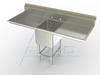 F1LR Series, Single Bowl Sink - Two Drainboards - MF1-2424-24LR - AERO Manufacturing Company