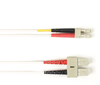 1m (3.2ft) SCLC WH OM4 MM Fiber Patch Cable INDR Zip OFNR - FOCMRM4-001M-SCLC-WH - Black Box