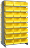 2 Side Sloped Rack, 16Shelves, 48Bin/yel; Shelving Unit Type Quantum Storage - 44AC6392 - Newark, An Avnet Company