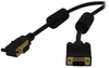VGA Coaxial High-Resolution Monitor Cable with RGB Coaxial (HD15 M/M), Right-Angle Connector, 2048 x 1536 (1080p), 25 ft. -- P502-025-RA
