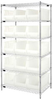 Open Wire Shelving, 6Shelves, 15Bin, Clr; Shelving Unit Type Quantum Storage - 42AC7437 - Newark, An Avnet Company
