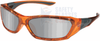 Crews ForceFlex Safety Glasses with Orange Frame and Silver -- FF137