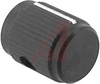 Knob;Dia 0.5in;Shaft Sz 0.125in;Panel;Side Saw Cut;Black Matte;Aluminum;6-32 - 70126045 - Allied Electronics, Inc.