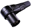 NEUTRIK NC4MRCB 4-PIN FEMALE XLR RIGHT ANGLE BLACK/GOLD -- NEUNC4MRCB