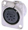 Neutrik NC7FDL1 7-Pin Female XLR Receptacle D-Size Nickel/Si -- NEUNC7FDL1