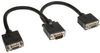 VGA Monitor Y Splitter Cable (HD15 M/2xF), 1-ft. -- P516-001