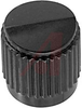 Knob; Polycarbonate; Round Skirted; Black; 0.250 in. Round; 0.7 in.; 0.782 in. - 70206846 - Allied Electronics, Inc.