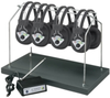 Wireless Listening Center, 4 Station with Headphones and Transmitter, Multi Frequency with Rack - HH/W904-MULTI - Visual Sound, Inc.