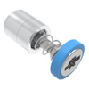 Captive Screw, 6-32 Thread, Press-in, TORX®/Slot Combination, Smooth Blue Knob - 52-28-53-4-008 - Southco