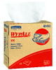 Kimberly-Clark Wypall X70 White Hydroknit 1000 Wipe - Pop-up Dispenser - 100 sheets per pack - 16.8 in Overall Length - 41455 - 036000-41455 - R. S. Hughes Company, Inc.