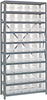 Open Shelving, 10Shelves, 45Bins, Clear; Shelving Unit Type Quantum Storage - 42AC9124 - Newark, An Avnet Company
