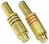 RCA Jack Metal Gold Plated w/Spring Red/Black Pair - 2011-SF-14 - SFCable.com