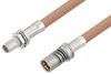 Slide-On BMA Plug Bulkhead to Snap-On BMA Jack Cable 12 Inch Length Using RG400 Coax - PE3C4953-12 - Pasternack