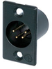 Neutrik NC4MP-B 4-Pole Male XLR Receptacle Black/Gold - NEUNC4MPB - HAVE, Inc.
