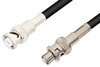 MHV Male to SHV Plug Cable 72 Inch Length Using 93 Ohm RG62 Coax - PE3451LF-72 - Pasternack