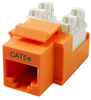 Cat5e RJ45 Modular Keystone Jack, 110 Style, Orange - 43-309OR - Computer Network Accessories, Inc.