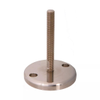 Metal Swivel Base Stud Mount Leveling Foot: Threaded Stud Mount, 1/2-13 Threads, 3.540 in Base Diameter -- SX-132 - Image