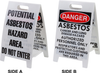 Brady B-836 Polypropylene Rectangle White Floor Stand Sign - 12 in Width x 20 in Height - TEXT: POTENTIAL ASBESTOS HAZARD AREA. DO NOT ENTER - 92288 - 754476-92288 - R. S. Hughes Company, Inc.