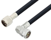 N Male to N Male Right Angle Cable 150 CM Length Using LMR-400 Coax - PE3W00430-150CM - Pasternack