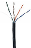 CAT5e Unshielded Plenum Rated PVC Ethernet Cable - 24 AWG 4 Pair - Black -- KLTCMP24/4P-1NL5E-0B - Image