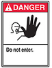 ANSI Safety Sign, Danger - Do Not Enter, 10