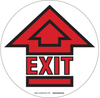 Brady Toughstripe B-534 Polyester Circle White Exit Sign - 17 in Width x 17 in Height - Laminated - TEXT: EXIT - 104490 - 754473-16268 - R. S. Hughes Company, Inc.