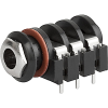 PCB terminals, screened, 3-pole, Audio Plug/Sockets, 6.3 mm - 4833.2320 - SCHURTER Inc