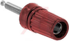 Binding Post, Single; Miniature Nut; 15A; 1000 V; Nickel Plated Brass; Red; - 70120891 - Allied Electronics, Inc.