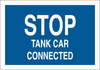 Brady B-120 Fiberglass Reinforced Polyester Rectangle Blue Stop Signs, Traffic Control Signs & Banners Sign - 15 in Width x 12 in Height - TEXT: TANK CAR CONNECTED - 75212 - 754476-75212 - R. S. Hughes Company, Inc.