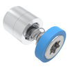Captive Screw, M4 X 0.7, Press-in, TORX®, Smooth Blue Knob - 52-46-51-4-008 - Southco