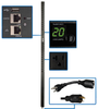 1.9kW Single-Phase Monitored PDU with LX Platform Interface, 120V Outlets (24 5-15/20R), 0U Vertical, 70 in., TAA -- PDUMNV20LX - Image
