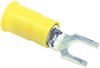 Terminal, Spade/fork, #10, Crimp, Yellow; Product Range Multicomp - 14T2215 - Newark, An Avnet Company
