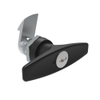 Quarter-Turn Cam Latch, Key Locking  T-handle, 23mm  Grip, Not Sealed, Zinc Alloy, Powder Coat, Black - E5-9-625-520-13 - Southco