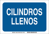 Brady B-401 High Impact Polystyrene Rectangle Blue Machine & Equipment Sign - 10 in Width x 7 in Height - Language Spanish - TEXT: CILINDROS LLENOS - 39052 - 754473-39052 - R. S. Hughes Company, Inc.