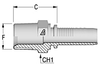 Carbon Steel Two-Piece Fittings Inserts, NPTF Solid Male 60º Seat - A Series - A-0402-MNPT - Kuriyama of America, Inc.