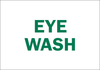 Brady B-555 Aluminum Rectangle White Eyewash & Shower Sign - 14 in Width x 10 in Height - TEXT: EYE WASH - 41226 - 754476-41226 - R. S. Hughes Company, Inc.