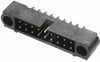 19+19 Pos. Male DIL Horizontal Throughboard Conn. No Jackscrews - M80-5513842 - Harwin Plc