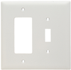 Combination Wall Plate, 1 Toggle Switch & 1 Decorator -- TPJ126W - Image