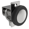 Compression Latch, Self-Adjusting, Medium Size, No Restriction, Black Knob, 2.8-4.4mm Panel, 3.2-9.5mm Grip, Steel, Zinc Plated, Bright Chromate -- 44-99-119-11 - Image